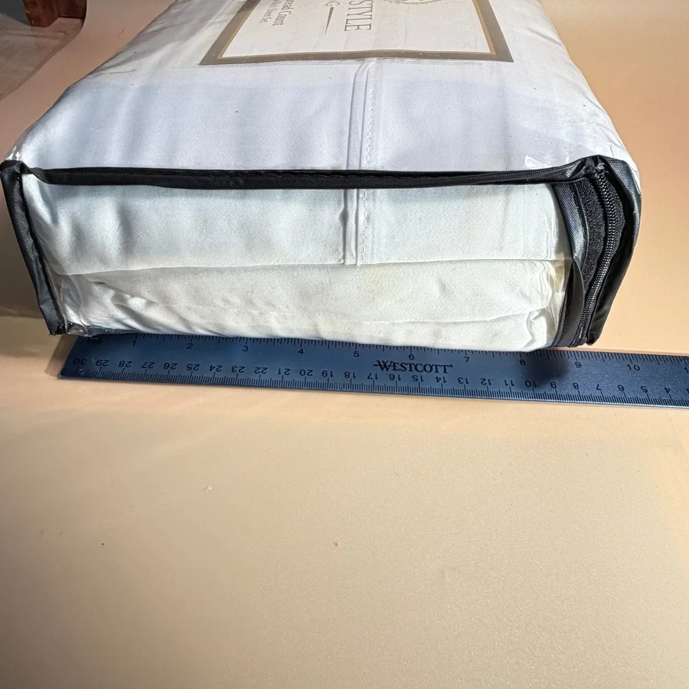 Hotel Style King 800 Thread Count Cotton Rich Sheet Set Arctic White 4pc New